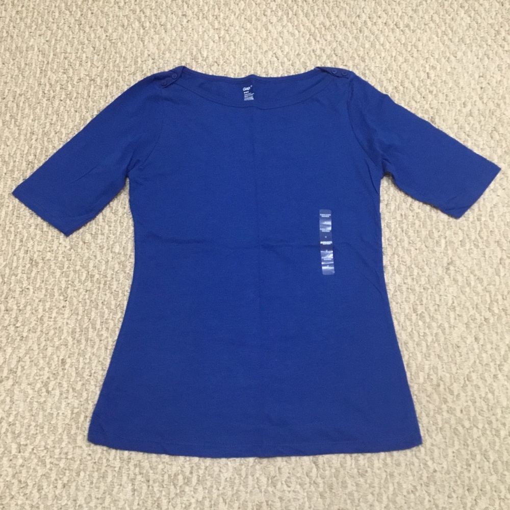 GAP Women’s Boat Neck Tee (Blue)